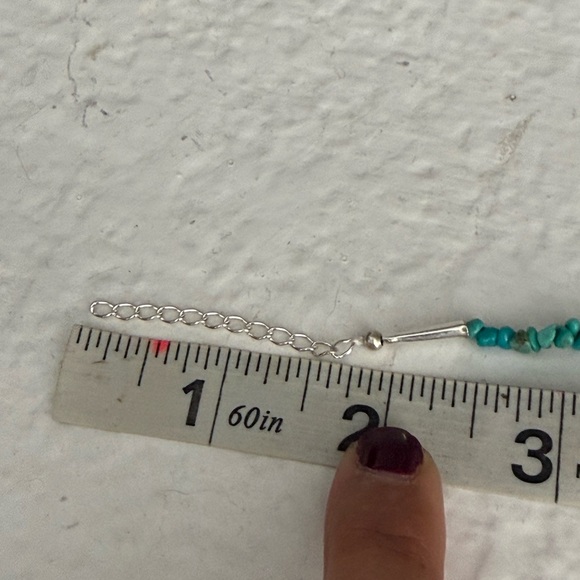 Navajo Turquoise Chip Necklace with Fish Pendant - Picture 6 of 7